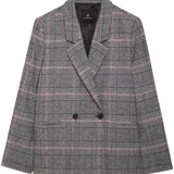 AB Madeleine Blazer - Grey/Red Plaid