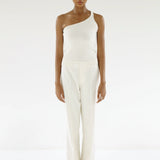 Almada Label Una One Shoulder Top in Shell