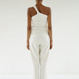 Almada Label Una One Shoulder Top in Shell