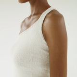 Almada Label Una One Shoulder Top in Shell