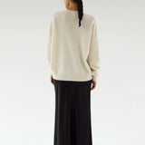 Almada Label Zaya V-Neck Sweater in Buttercream