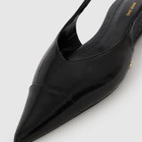 Anine Bing Elena Slingback Flats in Black