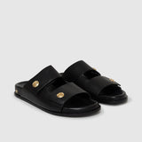 Anine Bing Ella Slides in Black