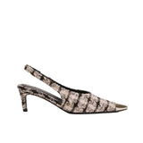 AB Nina Heels W Metal Toe - Apricot Tweed