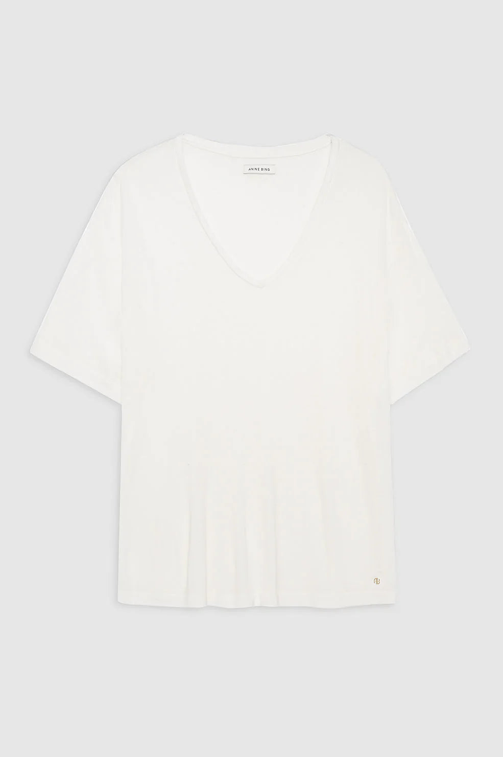 Anine Bing Vale Tee - Off White Cashmere Blend