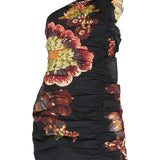 Antipodean Clementine One Shoulder Mini Dress - Onyx