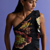 Antipodean Clementine One Shoulder Mini Dress - Onyx