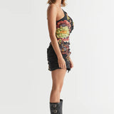 Antipodean Clementine One Shoulder Mini Dress - Onyx