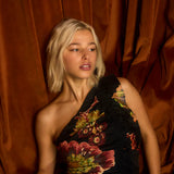 Antipodean Clementine One Shoulder Mini Dress - Onyx
