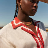 Antipodean Blythe Drop Shoulder Shirt in Coconut