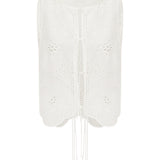 Matteau Broderie Tie Blouse in White