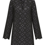 Matteau Broderie Tunic Dress in Black