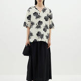 Bassike Pineapple Print Shirt - White/Black