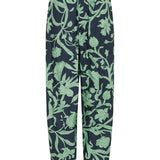 Bassike Printed Voluminous Pant - Ink/Aspen Green