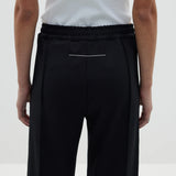Bassike Twill Pinstitch Detail Pant in Black