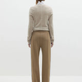 Bassike Twill Stripe Detail Pant in Tan and White