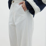 Bassike Waistband Detail Vacation Pant - Natural