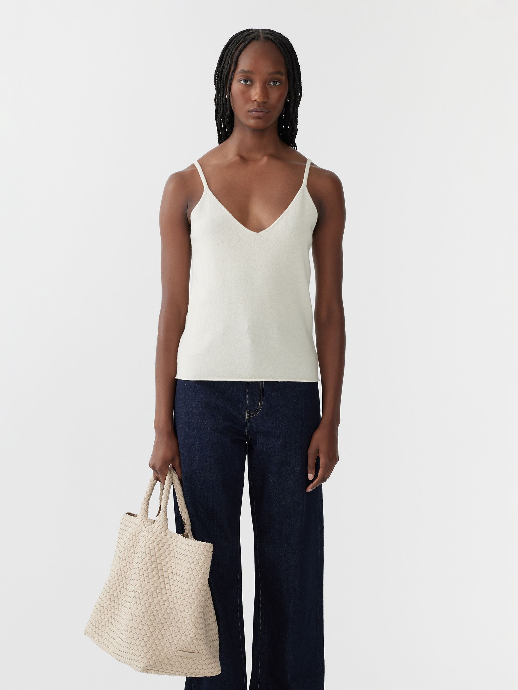 Bassike Wool Cashmere Knit Cami Natural - Main Image