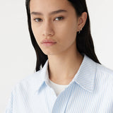 Oversized Universal Shirt | White and Pale Blue