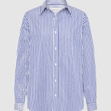 Matteau Classic Stripe Shirt in Cobalt Stripe