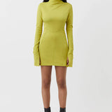 Camilla and Marc Olea Long Sleeve Dress - Chartreuse
