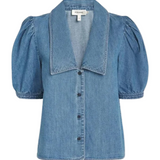Frame Denim Sailor Blouse in Starlet
