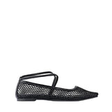 DOF Isabella Ballet Flat - Black Cotton Net