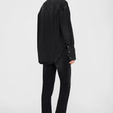 Anine Bing Dante Shirt in Iron Black Denim