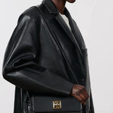 Anine Bing Elly Crossbody Bag in High Shine Black