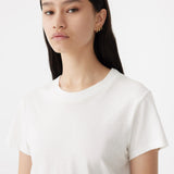 Bassike Raw Edge Baby T-Shirt in White