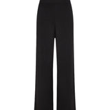 Bassike Wide Leg Athletic Cotton Pant in Black
