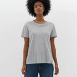 Bassike Classic T-Shirt in Grey Marle