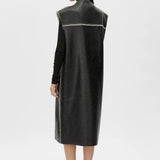Camilla and Marc Oswald Reverse Shearling Long Vest in Black