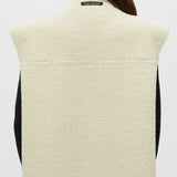 Camilla and Marc Oswald Reverse Shearling Long Vest in Black