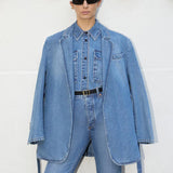 Camilla and Marc Ryland Denim Blazer in Classic Blue