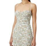Camilla and Marc Majorelle Floral Print Midi Dress in Green Floral Print