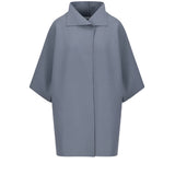 Harris Wharf Kimono Mantle Pressed Wool Jacket in Mineral Grey
