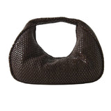 St Agni Lattice Weave Bon Bon Bag in Coffee