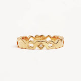 By Charlotte Gold Connected Hearts Ring in 18K Gold