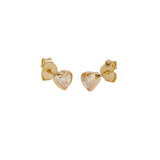 By Charlotte Radiant Heart Stud Earrings in 18K Gold Vermeil