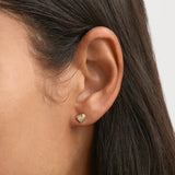 By Charlotte Radiant Heart Stud Earrings in 18K Gold Vermeil