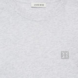 Anine Bing Lili Tee Framed Monogram in Heather Grey
