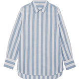 Anine Bing Plaza Shirt in White and Blue Stripe