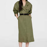 Anine Bing Zelda Dress in Olive