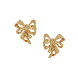 Anine Bing Bow Earrings in Gold