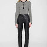 Anine Bing Bruno Pant in Black Recycled Leather