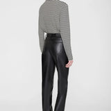 Anine Bing Bruno Pant in Black Recycled Leather