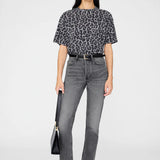 Anine Bing Cohen Tee in Grey Leopard