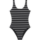 Anine Bing Jace One Piece in Black and White Stripe