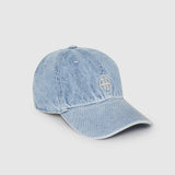 Anine Bing Jeremy Baseball Cap AB in Bleached Blue Denim